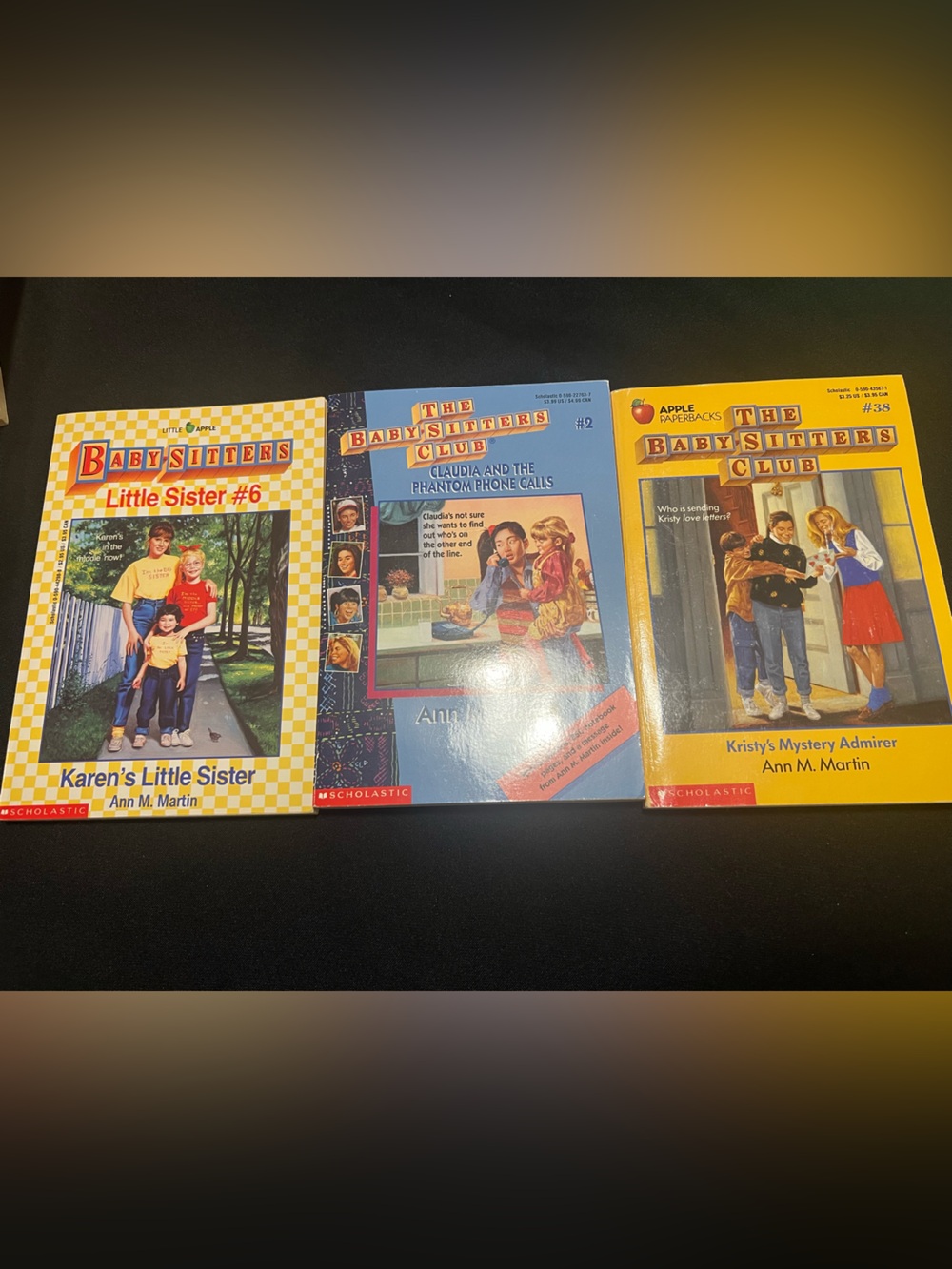 Lot of 3 Vintage The Baby-Sitters Club Paperbacks by Ann M. Martin